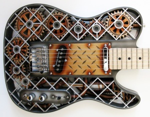 Steampunk - a tele style guitar. The gears aren't just for decoration, they actually move.